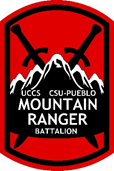 UCCS and CSU Pueblo Mountain Ranger Battalion emblem