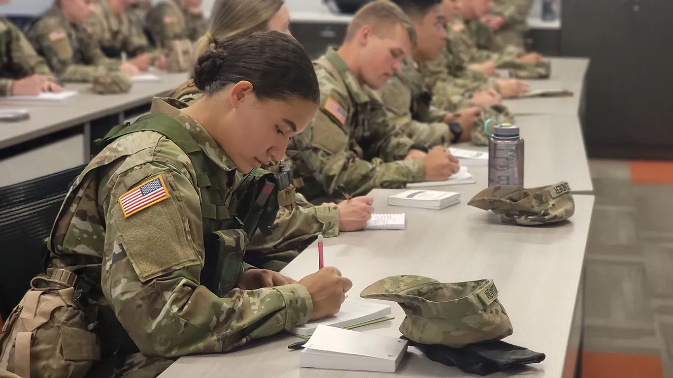 UCCS ROTC Cadets In Classroom 