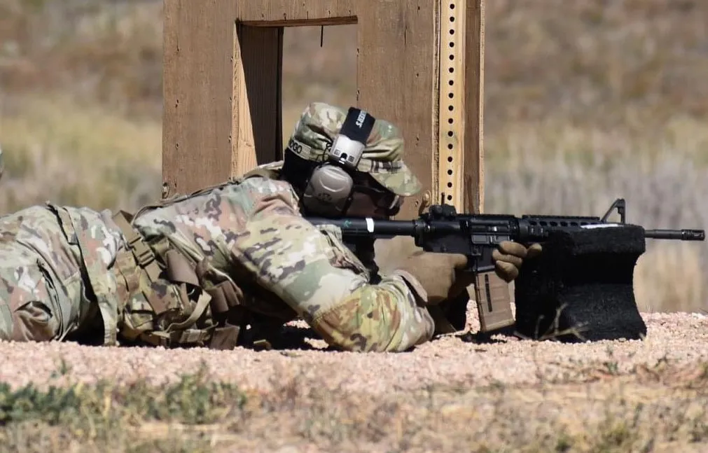 Soldier On Shooting Range